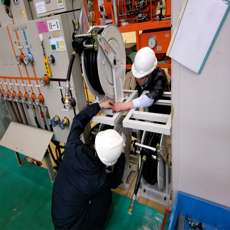 卷管器安装现场